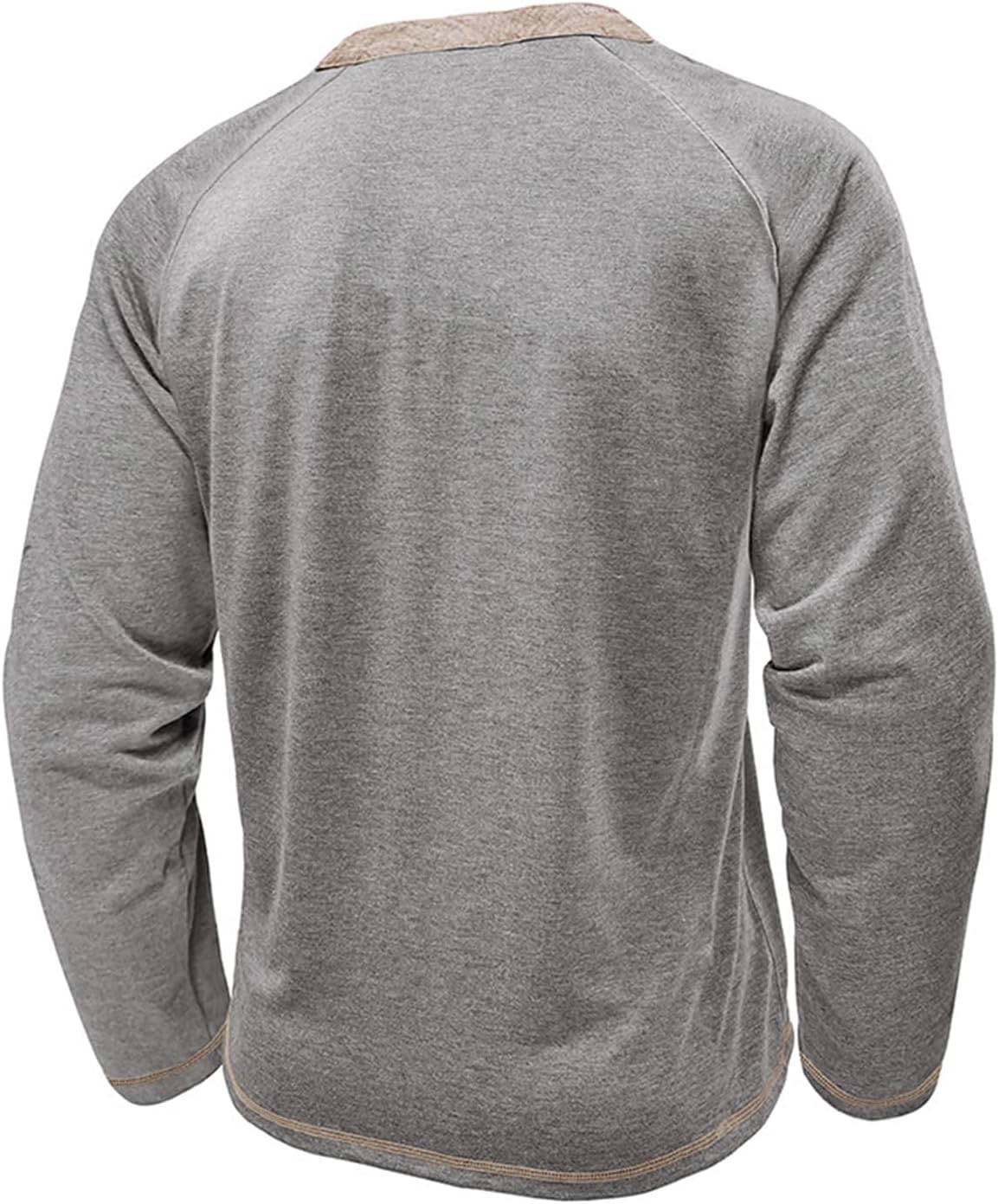 Angbater Mens Long Sleeve Henley T Shirts Casual Lightweight Basic Button Tee Shirts with Pocket - Image 6