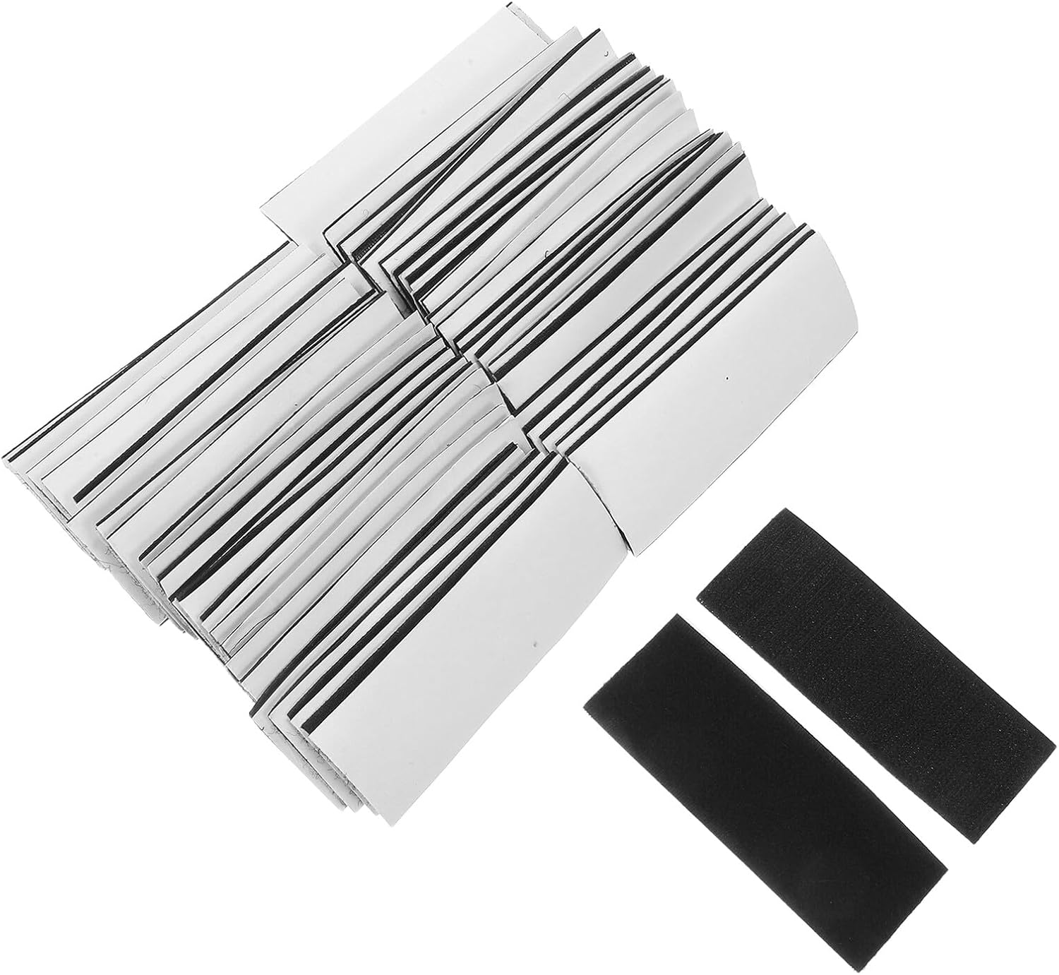 50pcs Nylon Hook and Loop Strips Double Sided Adhesive Tape