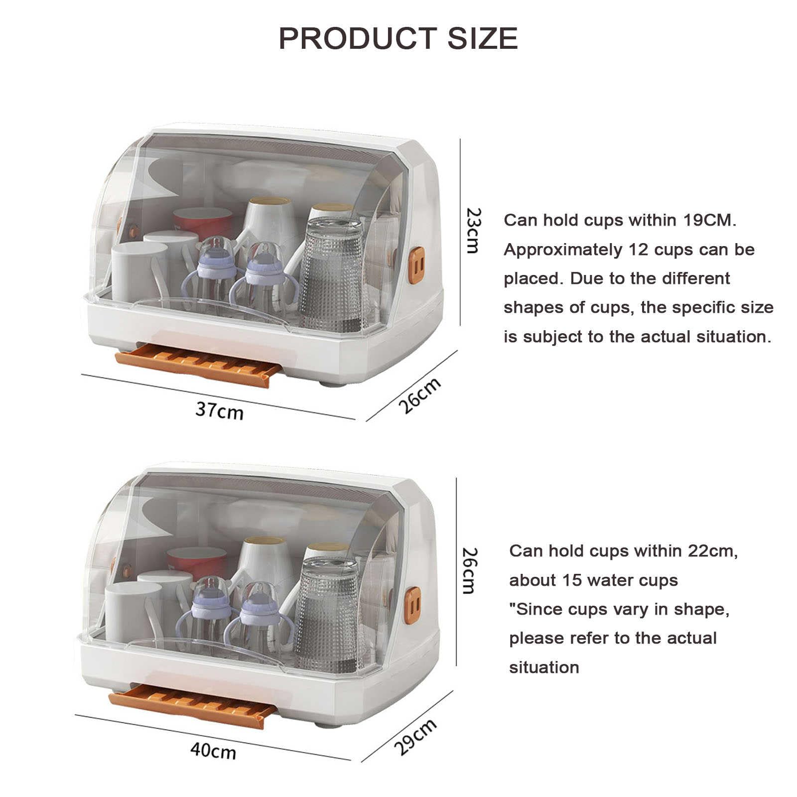 Estante de secado de biberones, estante de almacenamiento multifuncional portátil, diseño que ahorra espacio con cubierta, ideal para una organización eficiente de la cocina, fácil de usar y limpiar