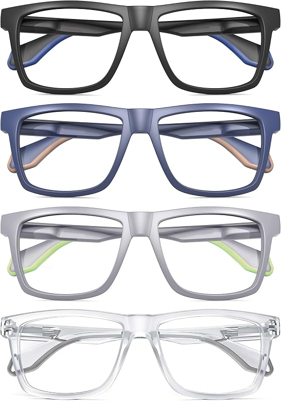 Protégez vos yeux de la fatigue numérique avec ce lot de 4 lunettes de lecture anti-lumière bleue Modfans ! Idéales pour