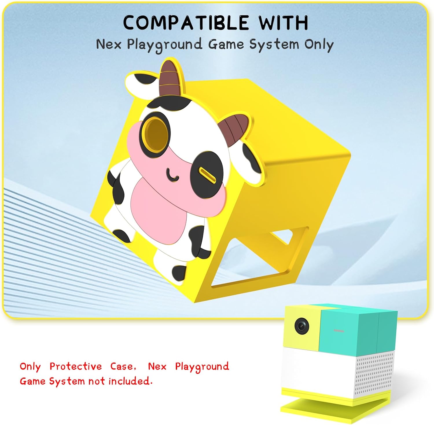 Cute Cartoon Kawaii Silicone Case Cover for Nex Playground Game System,Anti Slip Shockproof Protective Case Compatible with Nex Playground Game System