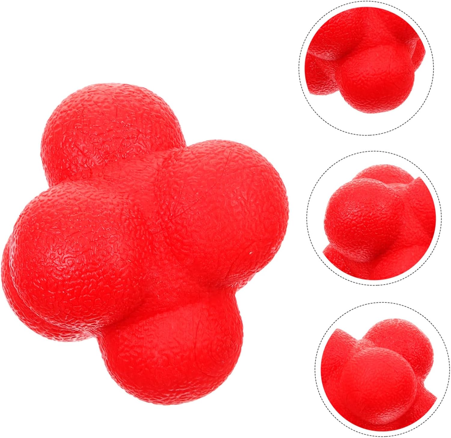 KOMBIUDA Baseball Training Equipment Silicone Reaction Balls Agility Balls Reaction Training Ball Red