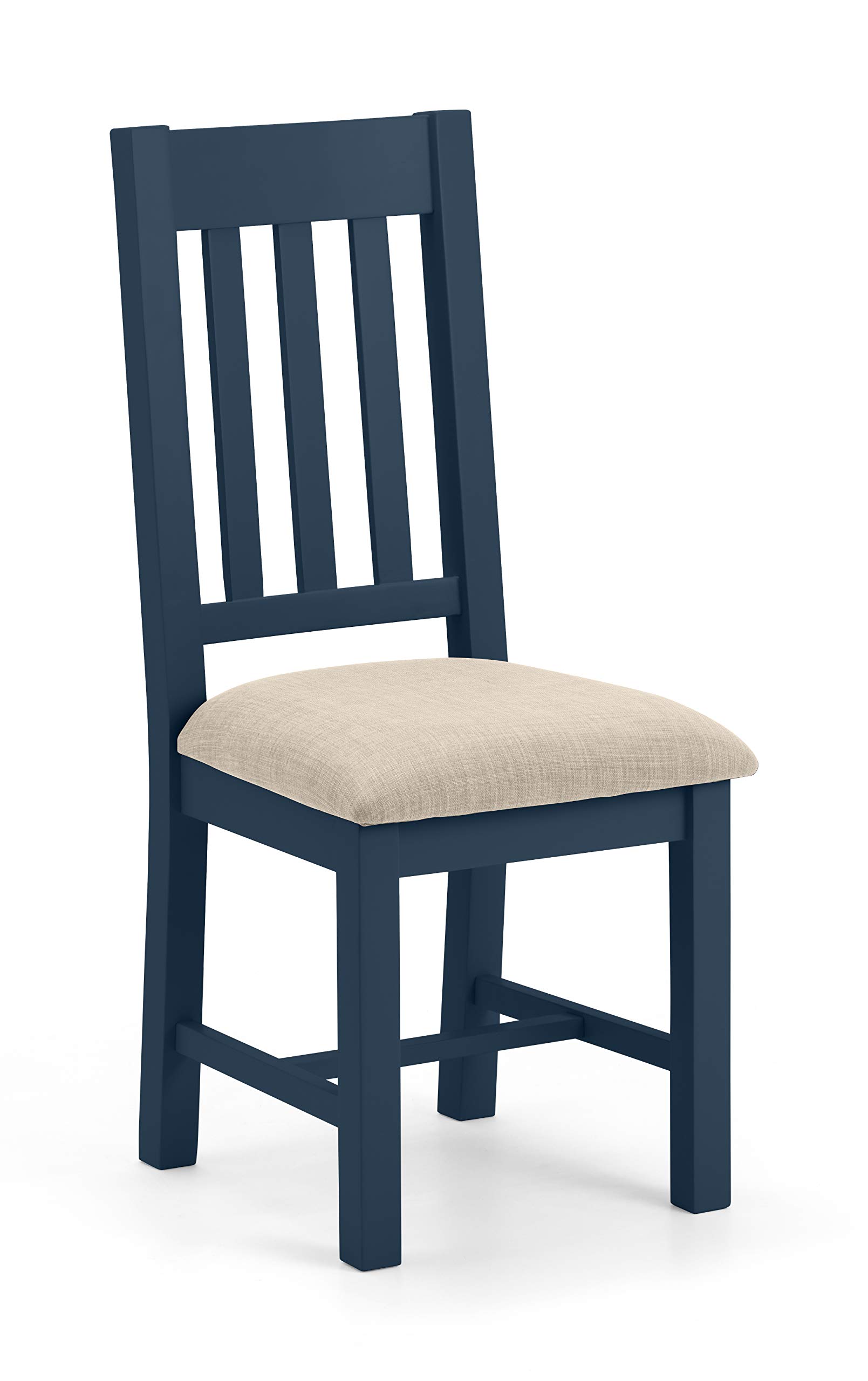 Julian Bowen Set of 2 Dining Chairs, leather, Oak/Brown, 46 x 53 x 105