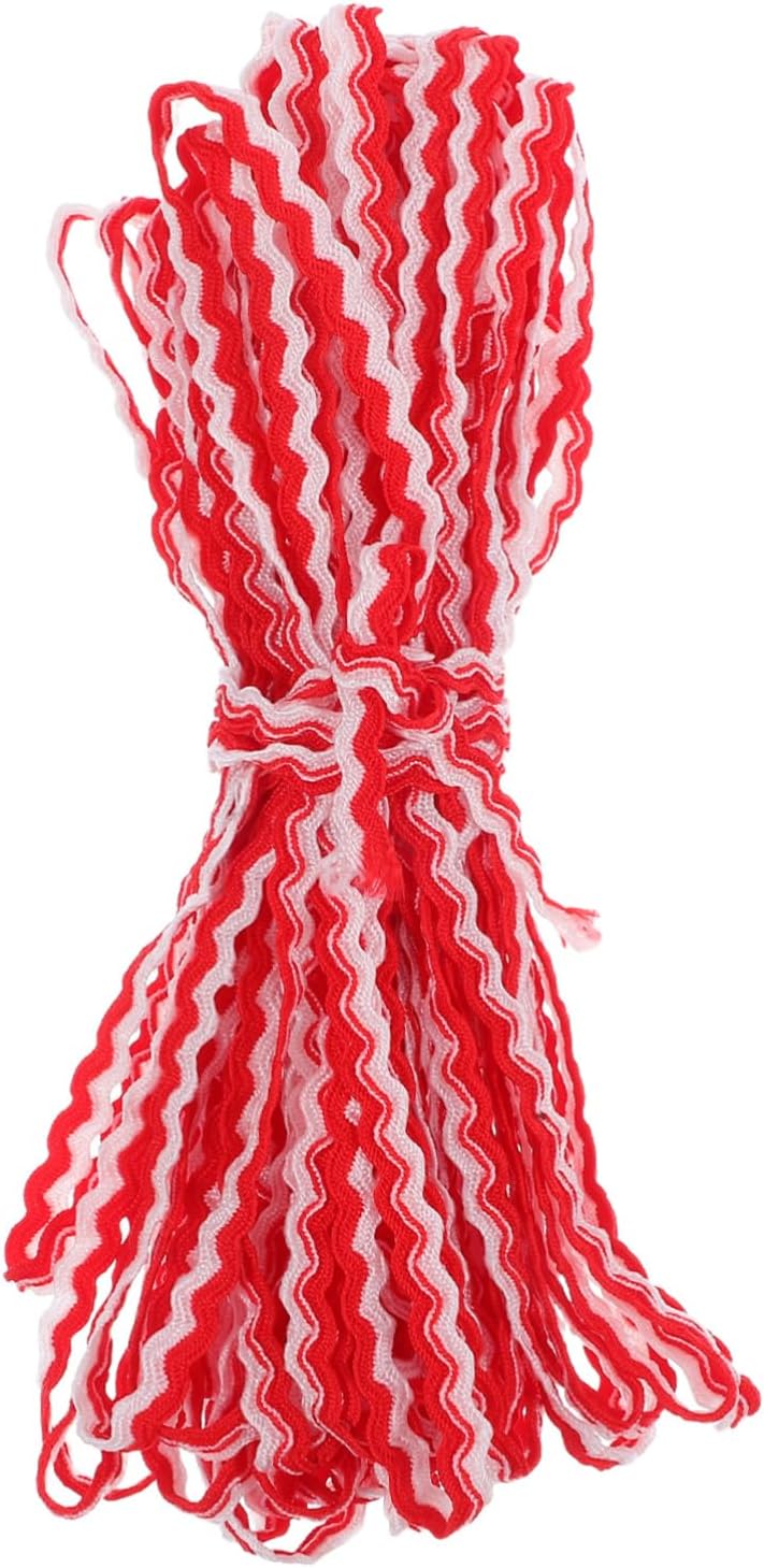 Gadpiparty Double Color Woven Trim Braided Wave Edge Fabric for Clothing Curtains Upholstery DIY Crafts Soft Skin Friendly Material