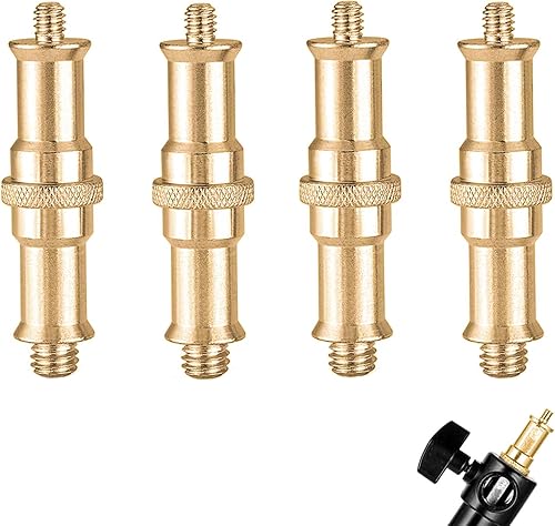 Miniatura 8 de 4 piezas de 14 a 38 pulgadas macho convertidor rosca adaptador trípode para soporte de flash, soporte de luz de estudio, cabeza de bola
