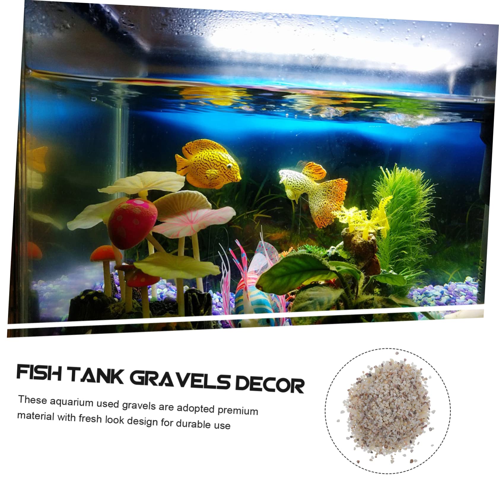 Alipis Aquarium-zubehör Dekorationen Aquarium-Ornamente in Großen Mengen Kies Für Aquarien Dekorative Steine Kies