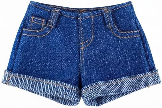 Almencla Bjd Underwear Doll Shorts Toy Apparel Miniature Clothing Cloth Material Rolled Cuffs Suitable for Collectors Customization Home Display Photography Diorama , Denim