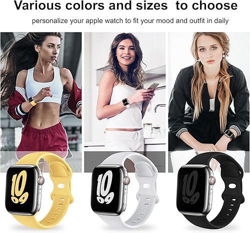 Miniatura 4 de Paquete de 6 correas deportivas compatibles con Apple Watch Band de 1.496 in 1.575 in 1.614 in 1.654 in 1.732 in 1.772 in 1.811 in 1.929 in,