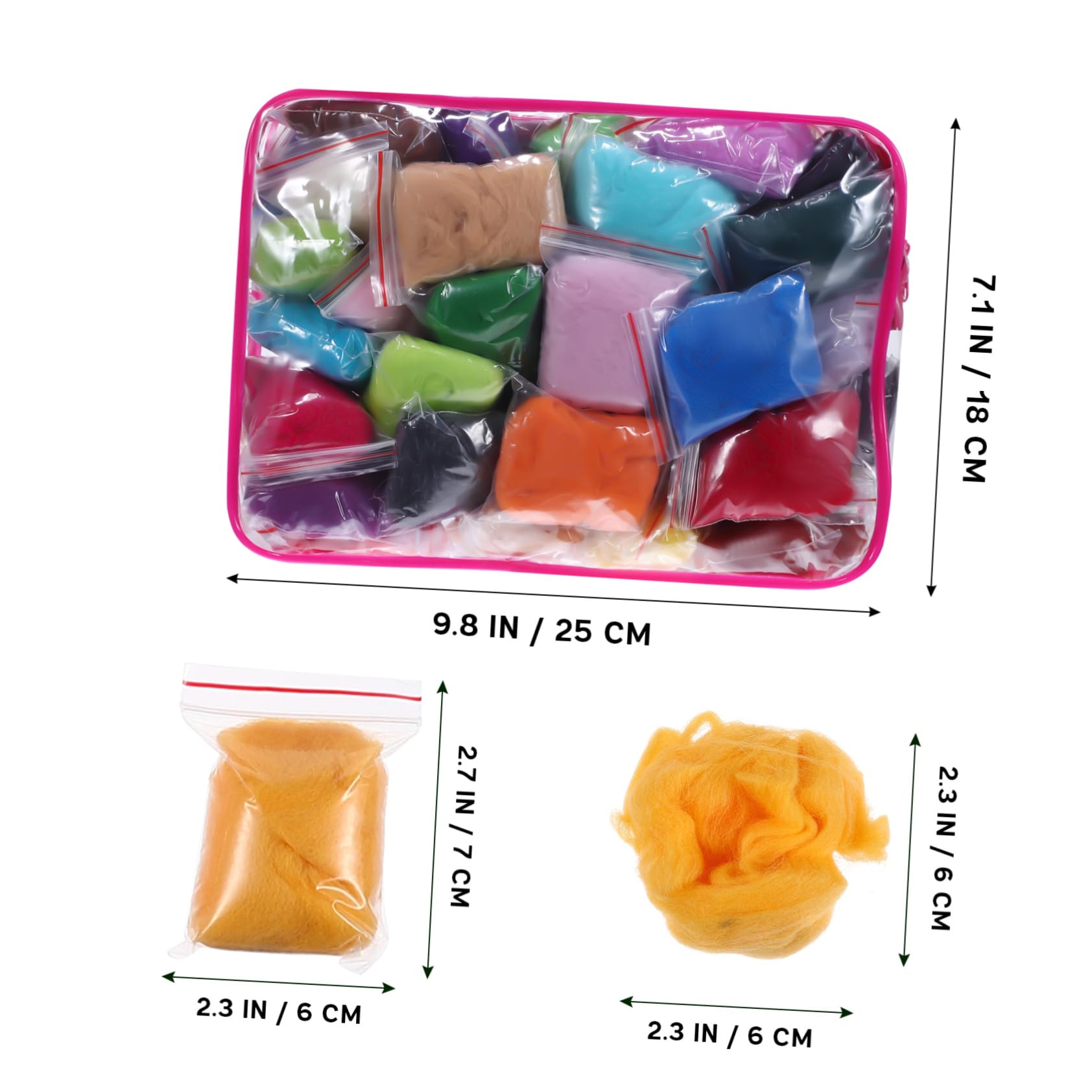 NUOBESTY 1paquete Kit De Lana Para Fieltro Materiales De Aguja Para Manualidades Lana Para Proyectos De Fieltro Por Color Para Principiantes y Creativos