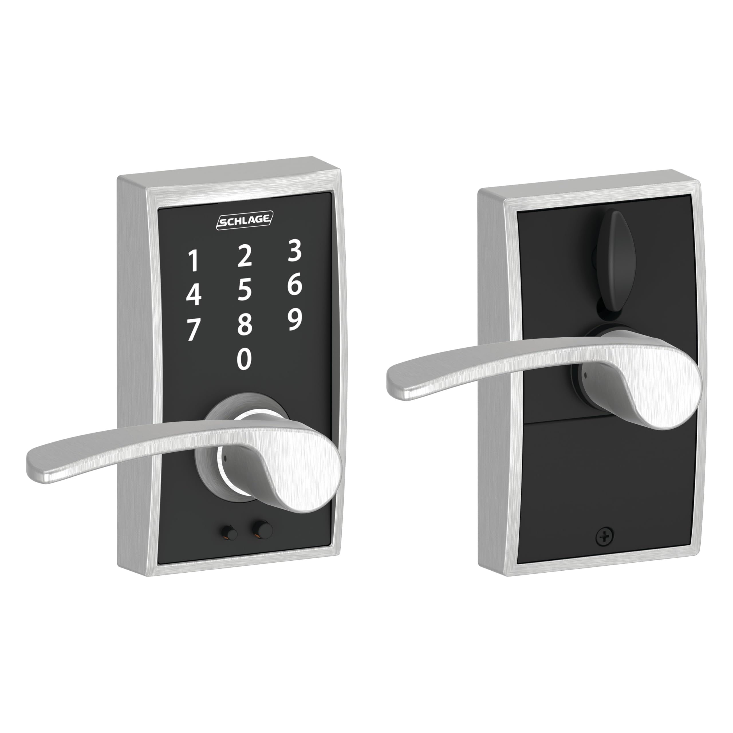 Kwikset SmartCode 270 Keyless Entry Electronic Touchpad Deadbolt Door Lock with Auto-Lock, Custom User Codes, Advanced Security in Satin Nickel Traditional