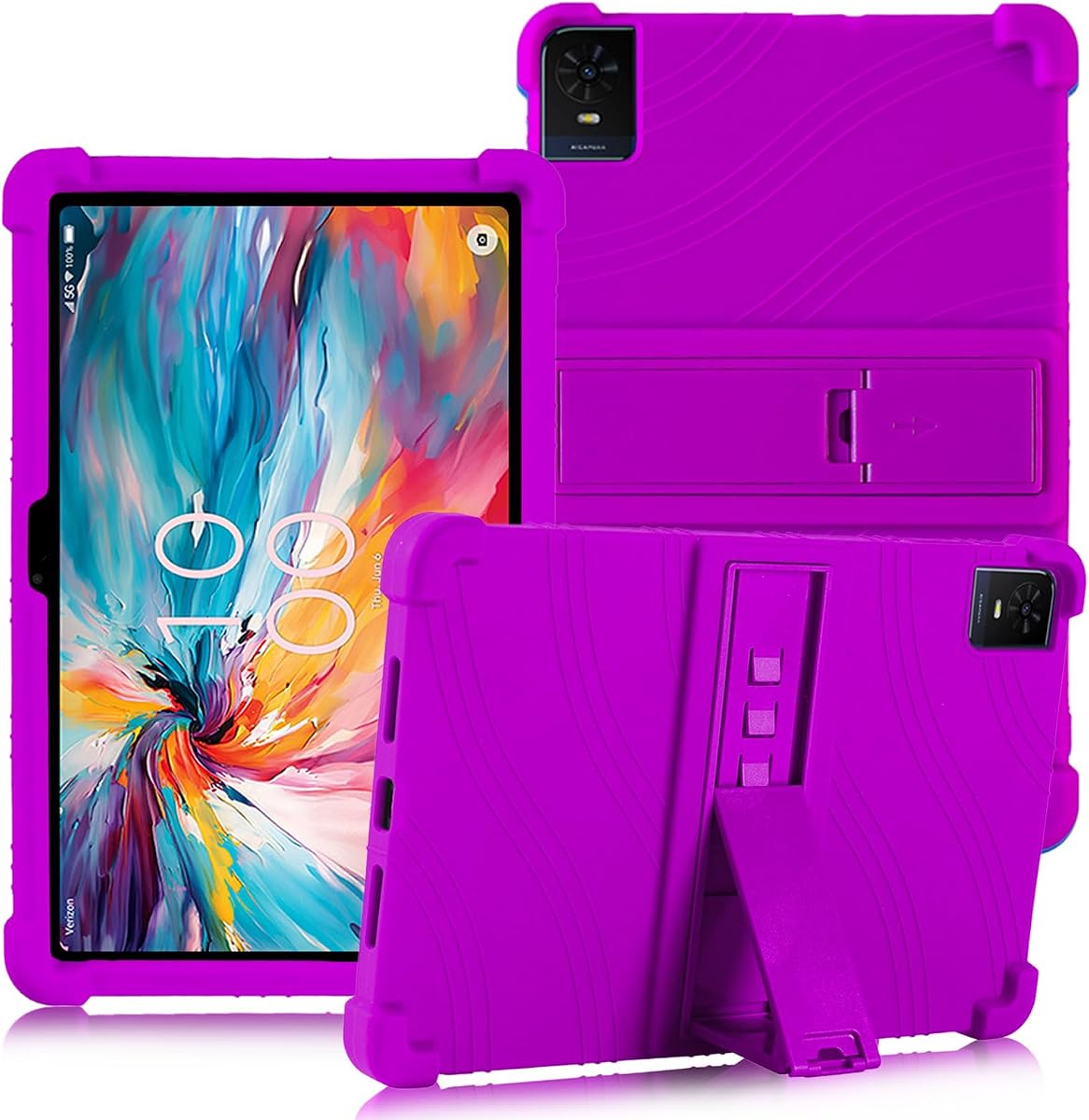 ATOOZ for TCL TAB 10 NXTPAPER 5G Tablet Case 10.4 Inch 2025 (9199S),Purple | Soft Silicone Kids Case, for TCL Tab 10 Gen 2 Tablet (8196G/8496G) 10.4 inch, with PC Stand
