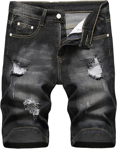Amazon.com: Men's Casual Ripped Denim 