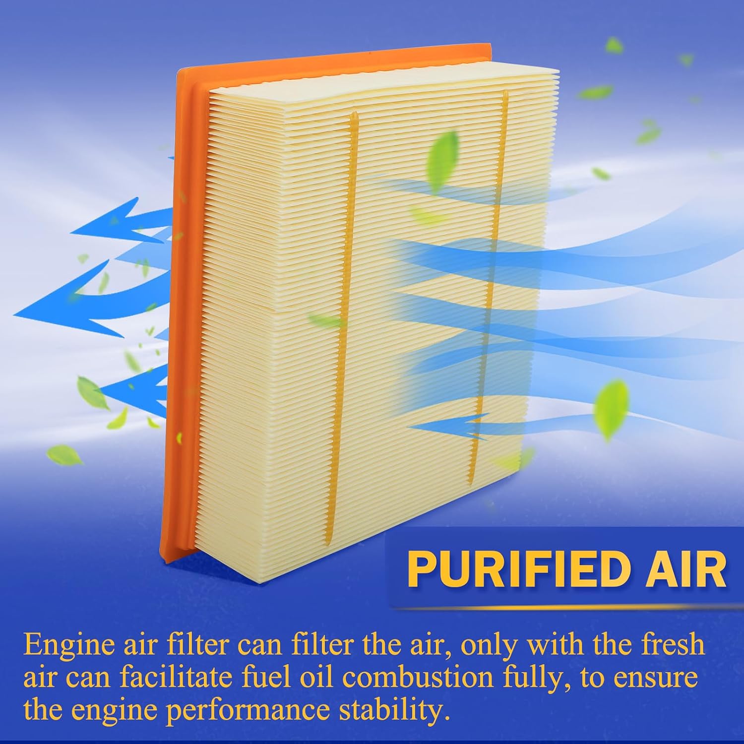 CA10262 Engine Air Filter for Ford 2007-2021 Expedition,2009-2021 F150,2008-2016 F250 Super Duty,2008-2016 F350 Super Duty,2007-2021 Navigator Replaces # FA1883 49883 7C3Z9601A A35642