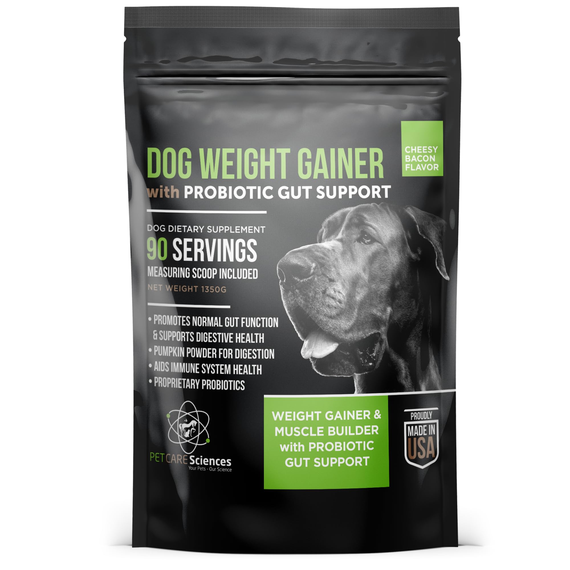 Dog Weight Gainer 90 Servings - High Calorie Supplement for Dogs - Weight Gain Supplements for Dogs - Dog Protein Powder & Muscle Builder - (1.5 lbs) Made in USA. — Amazon image 13