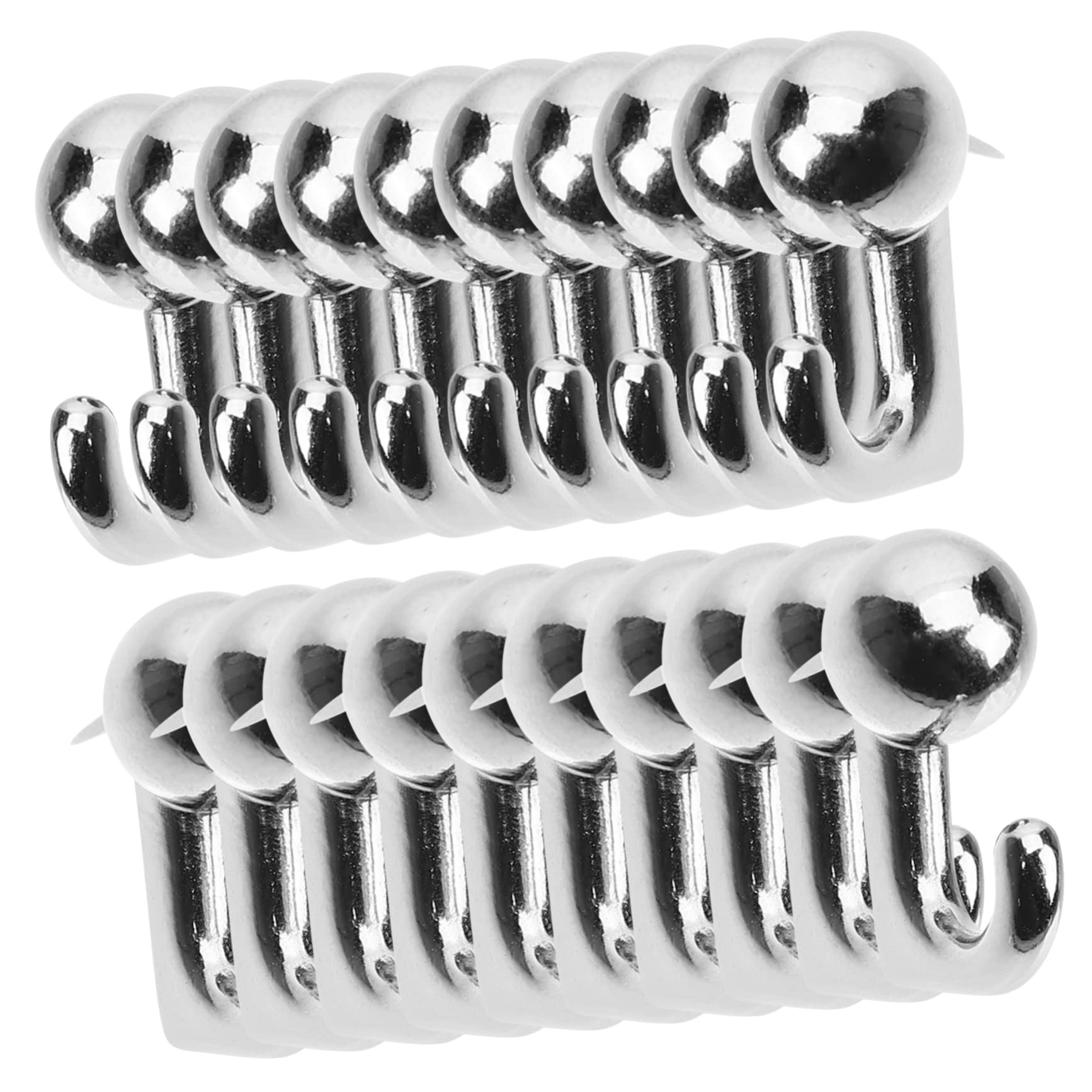 SHINEOFI 120 piezas Gancho Metálico Push Pin con para Colgar Cuadros sin Taladro Duradero para Tableros de Corcho y Paredes de Soporte Seguro para Marcos y Decoraciones