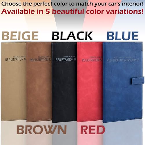 Miniatura 7 de Soporte para tarjetas de registro y seguro de automóvil, organizador de documentos para guantera de vehículo, soporte esencial para documentos para