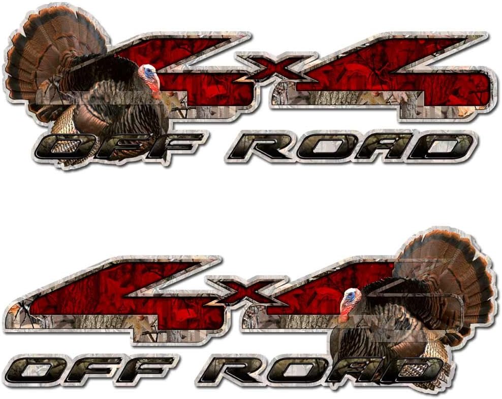 4x4 Turkey Hunting Truck Decal Sticker Set Camouflage Decals USA