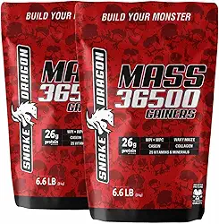 Kit 2x Hipercalorico Refil 3Kg Mass 36500 Gainers Whey Protein Isolado e Concentrado Importado (Cookies And Cream)