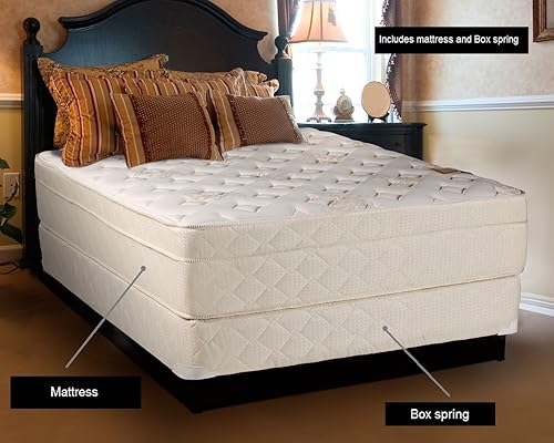 DS USA Beverly Hills - Juego de colchón de espuma firme para cama Queen Size y sombrilla, tela acolchada, soporte de columna vertebral, comodidad