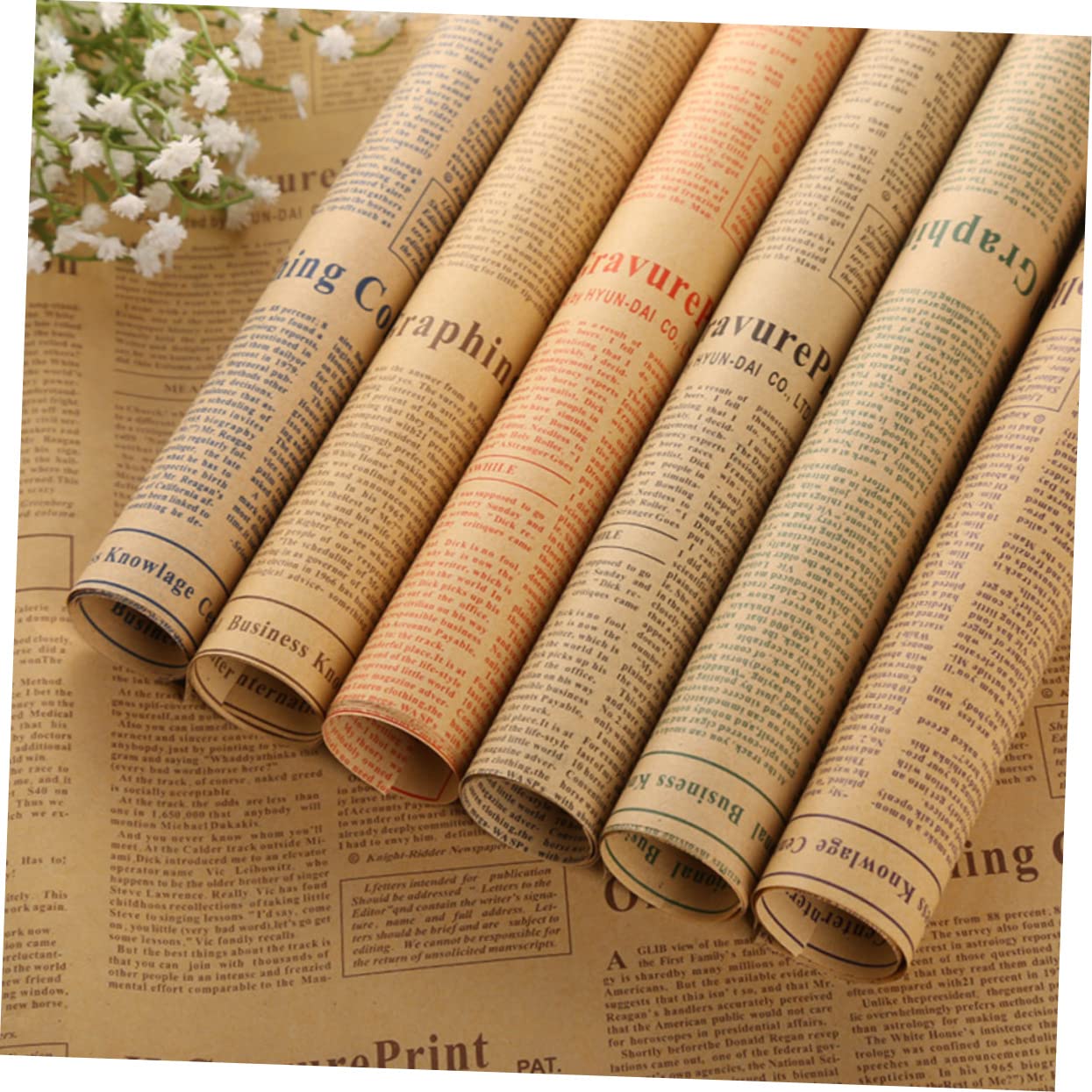 Vintage Zeitungspapier Geschenkpapier 50 Blatt 51x75 Cm