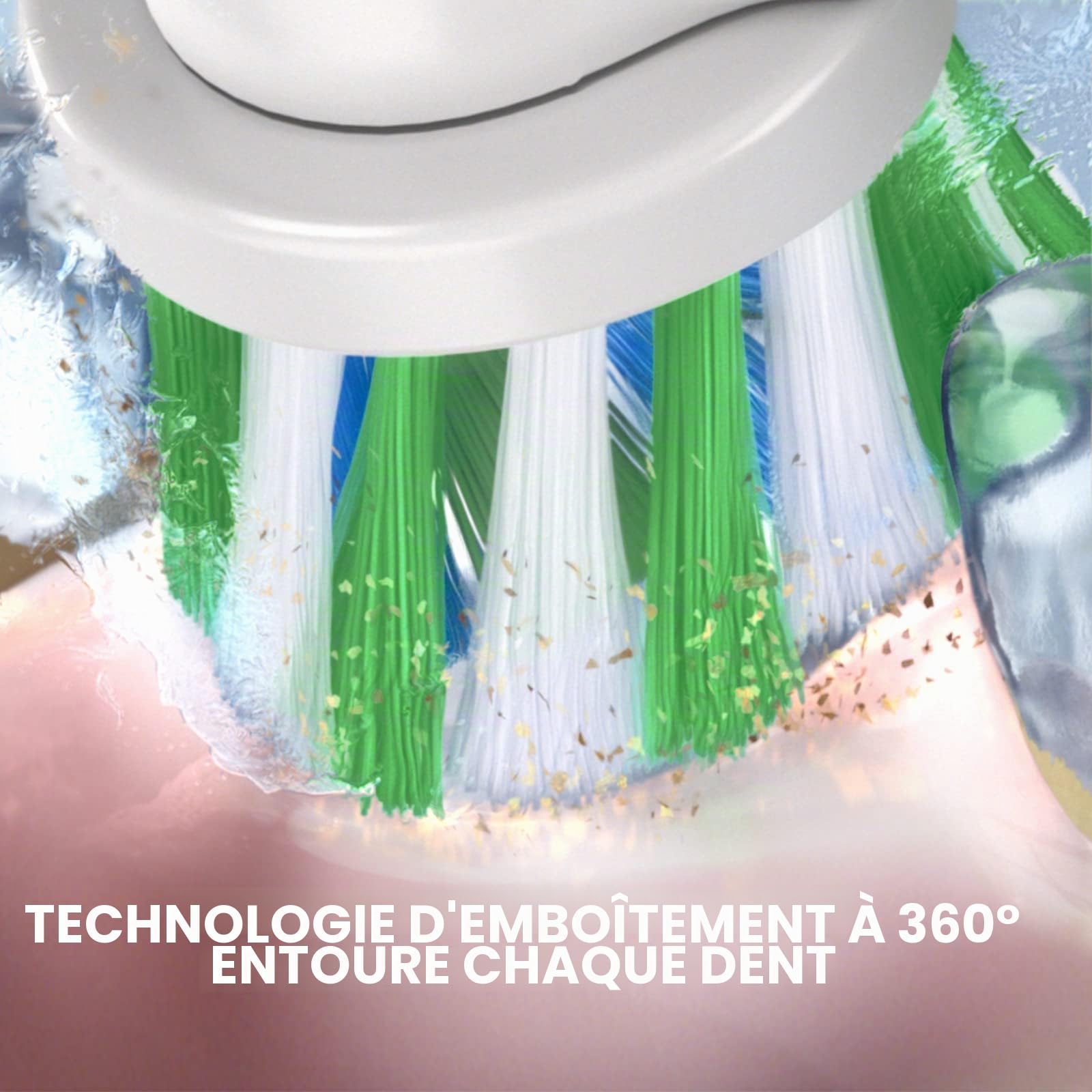 Oral-b Pro 1000 Crossaction Lot de 2 brosses à dents électriques Noir et blanc