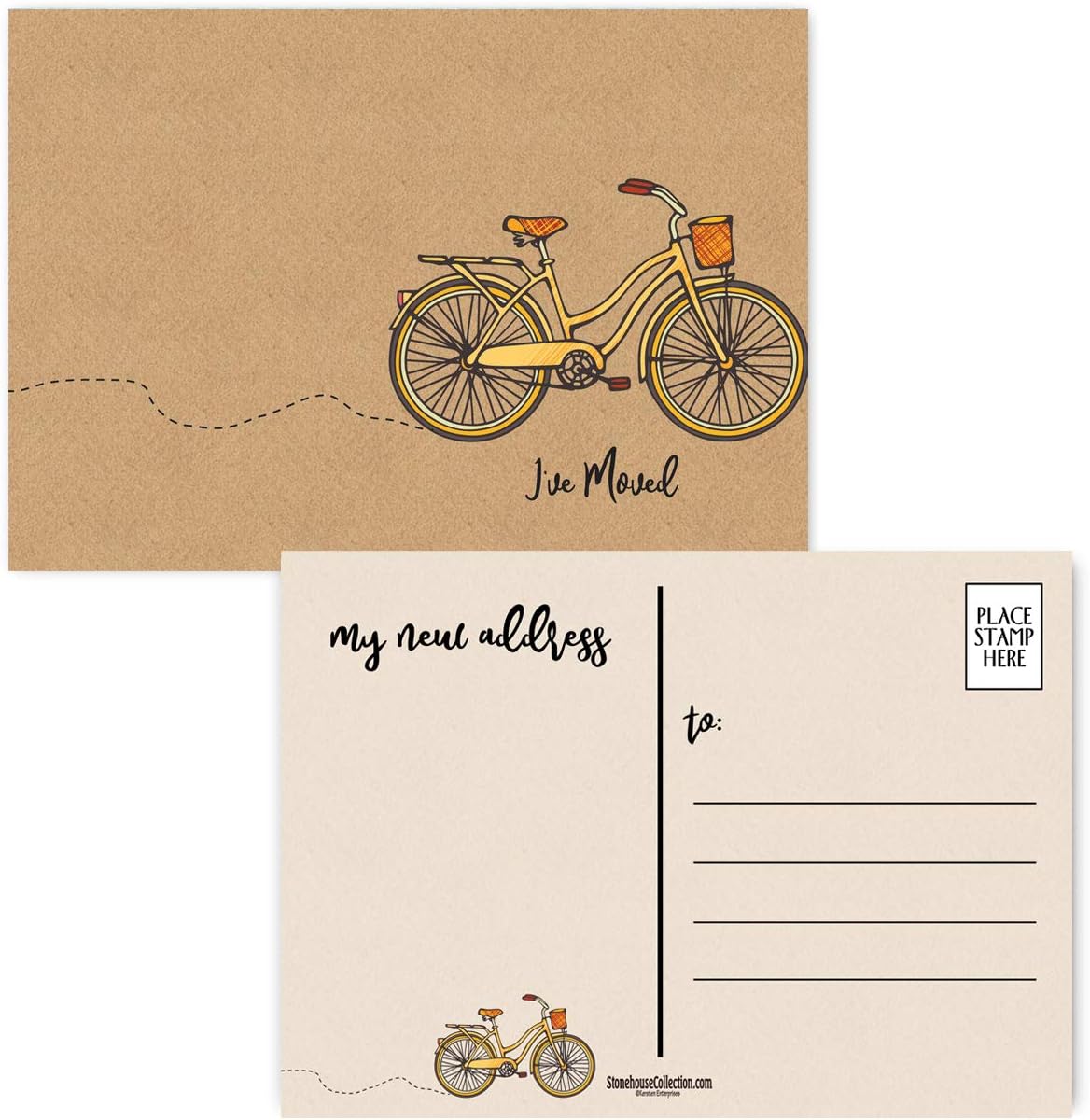 Stonehouse Collection | 40 I've Moved! - Moving Announcement Postcards | 4 x 6 Change of Address Fill in the Blank Cards | Friends & Family Reminder | Made in the USA
