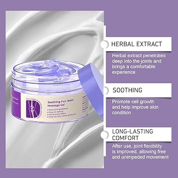 Joint Purple Gel,Soothing Massage Cream, Full-Body Joint Support for Knees, Lumbar, Neck, Hands & Feet(2PCS)