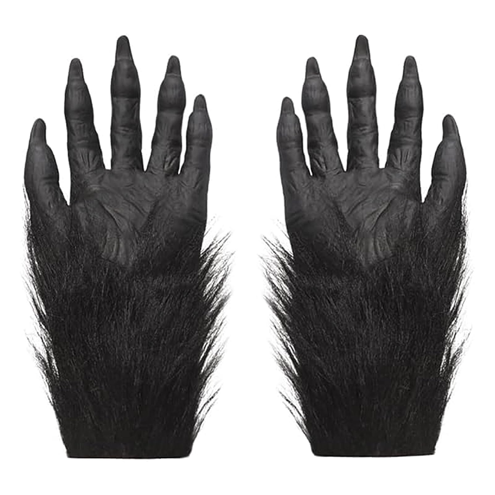 BXT Adults Lifelike Latex Halloween Ape Claws Animal Paws Gloves Mittens Cosplay Costume Props Furry Papion Gorilla Handwear