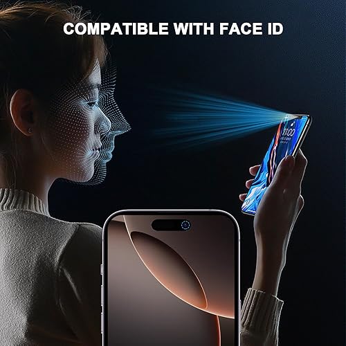 Miniatura 28 de Paquete de 2+2 protectores de pantalla de privacidad para iPhone 12 Pro Max con protector de lente de cámara, accesorios de vidrio templado