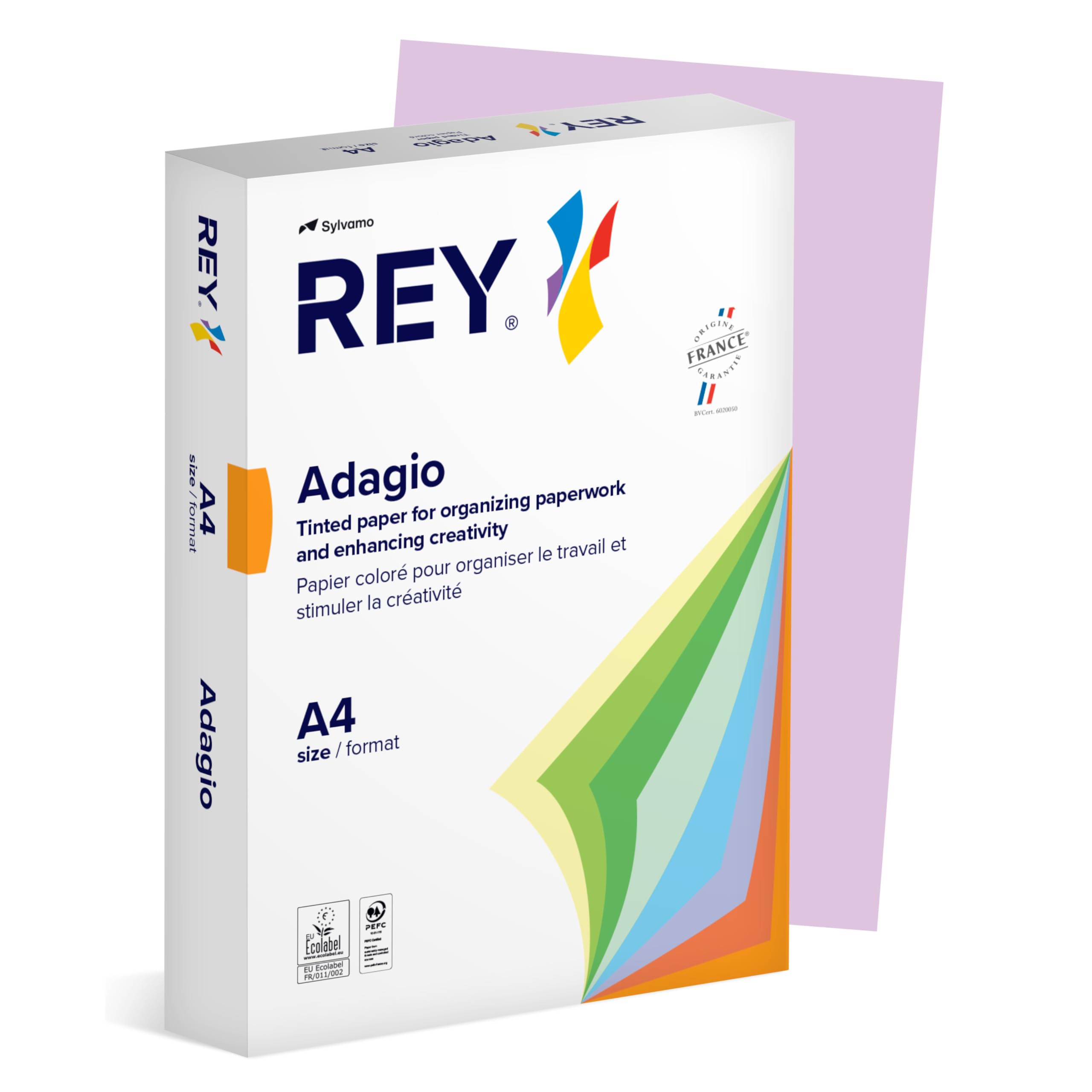 Rey Adagio Paper A4 80gsm Lilac Purple Ream 500 RYADA080X426 83938PC