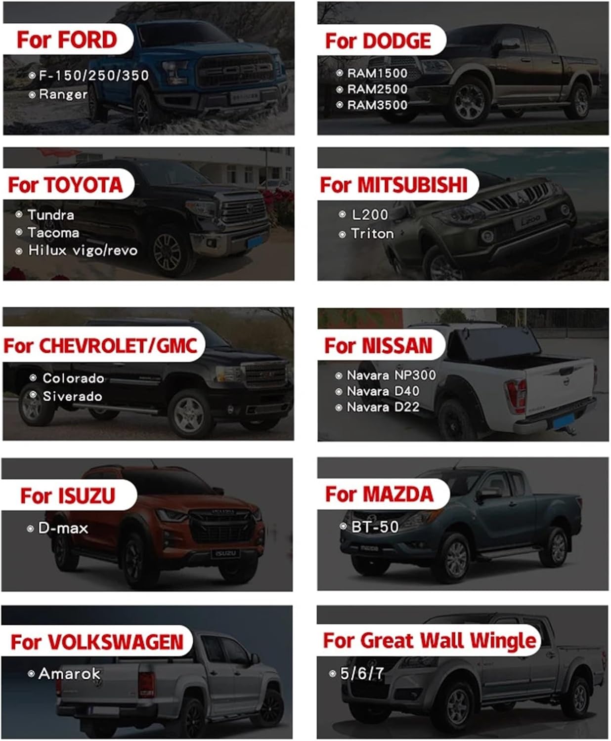 Truck Camper 4X4 Pickup Truck Canopy Hardtop Compatible with F150 Raptor Ranger BYD Shark 6