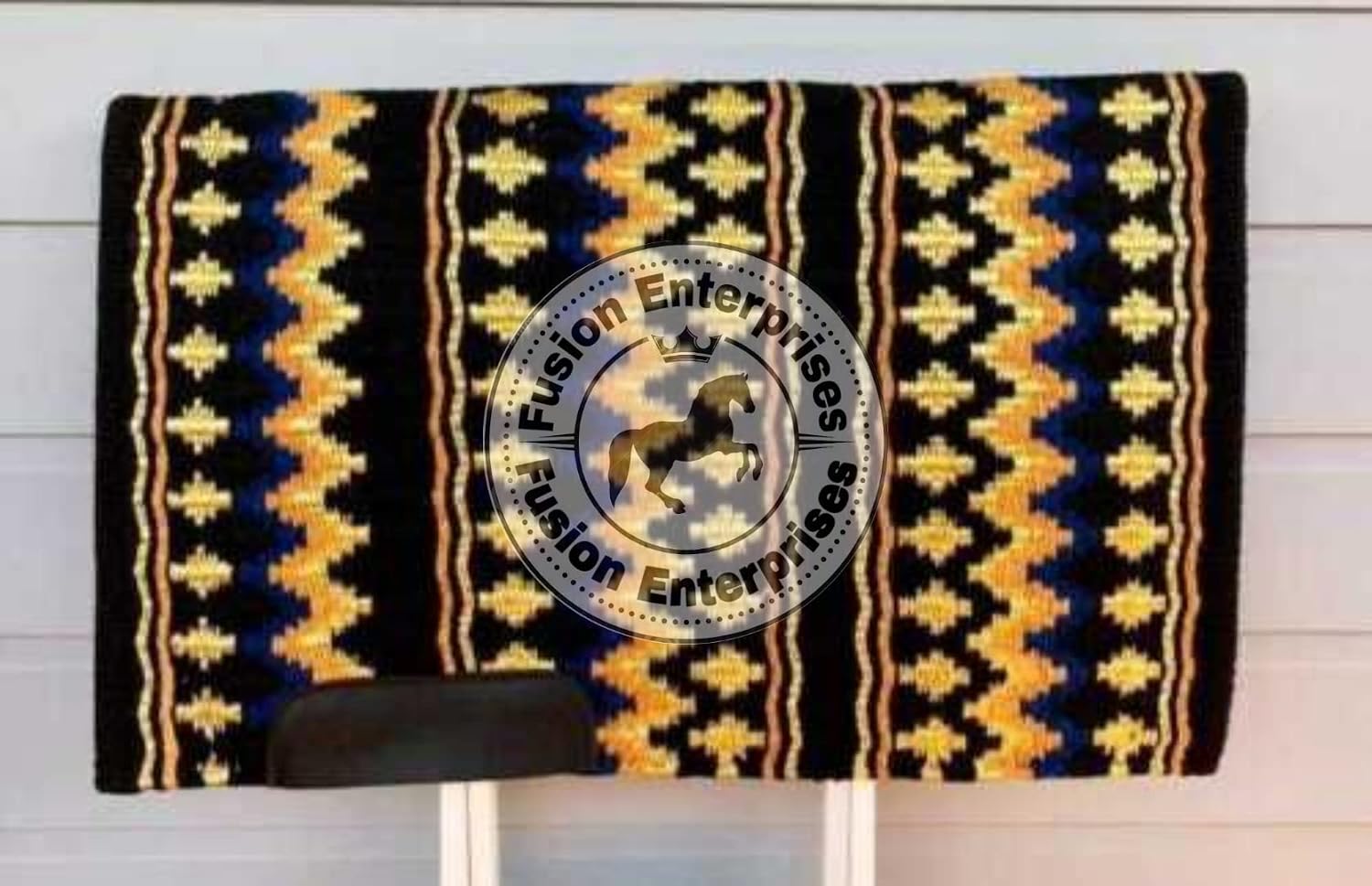 Handmade Western Show Saddle Blanket | Genuine New Zealand Wool Pad | Custom Equestrian Gear AM-375