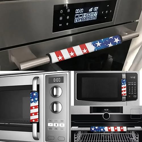 Vista 14 de Juego de 6 fundas protectoras para manijas de puerta de refrigerador con diseño de esqueleto divertido, guantes de cocina para nevera, microondas