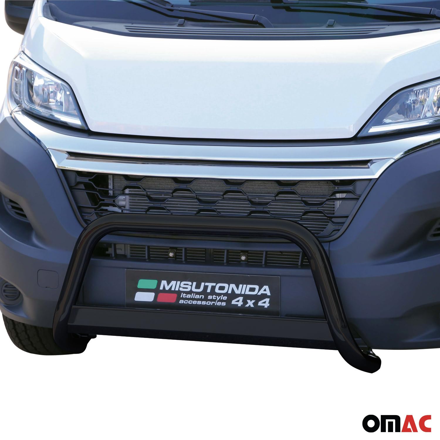 Frontbügel Frontschutzbügel Compatible con Citroen Jumper 2014-2023 Negro ø63 mm