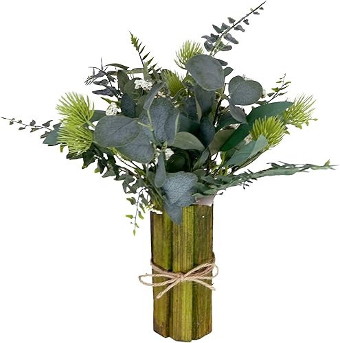 Vista 3 de Puleo International Ramo de flores artificiales de primavera de 16 pulgadas, multicolor