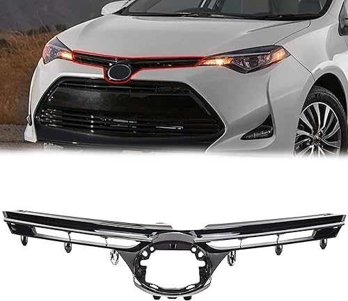 Miniatura 10 de KUAFU Rejilla inferior compatible con Toyota Corolla LE XLE 2017-2019 para parrilla de parachoques delantero de repuesto para 5311202730 TO1036170
