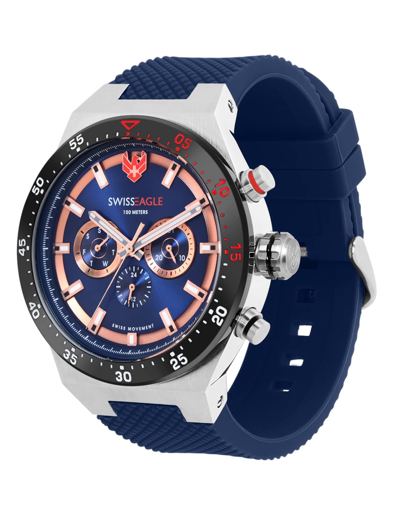 Swiss Eagle Men’s Swiss Made Movement Chronograph Watch