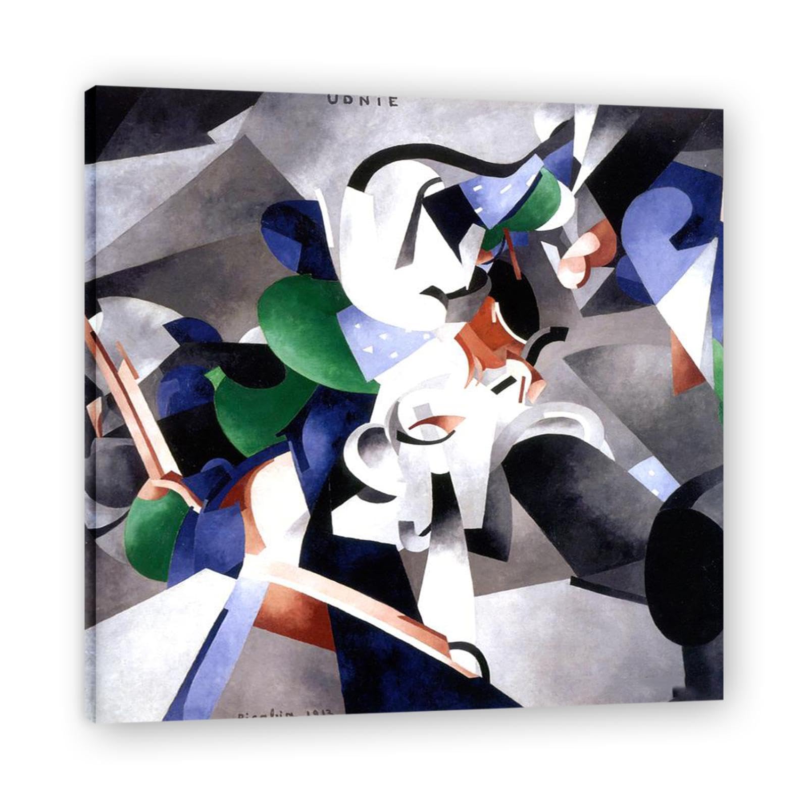 NHLDZYH Abstrakcyjny obraz na płótnie, (Young American Woman, Dance) by Picabio, plakat artystyczny na ścianę dekoracja ścienna sypialnia kuchnia restauracja 50 x 50 cm rama wewnętrzna