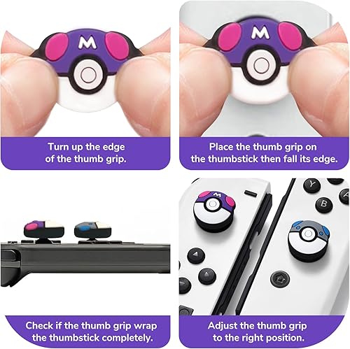 Miniatura 7 de FUNLAB - Tapas para joystick compatibles con Nintendo SwitchOLEDLite, accesorios de controlador FUNLAB - 6 bolas