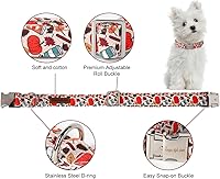 Vista 216 de Unique Style Paws - Collar rosa con hebilla de metal, duradero y lindo para perros pequeños a grandes