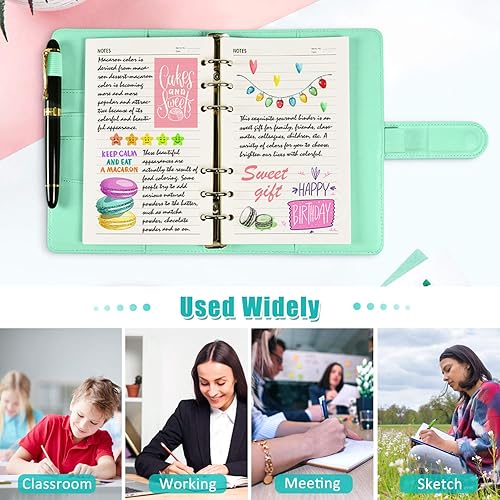 Miniatura 6 de Papel de recambio A6, 320 páginas A6, hojas sueltas, 6 agujeros, repuestos para cuaderno de 6 anillas rellenables, planificador, diario, pintura