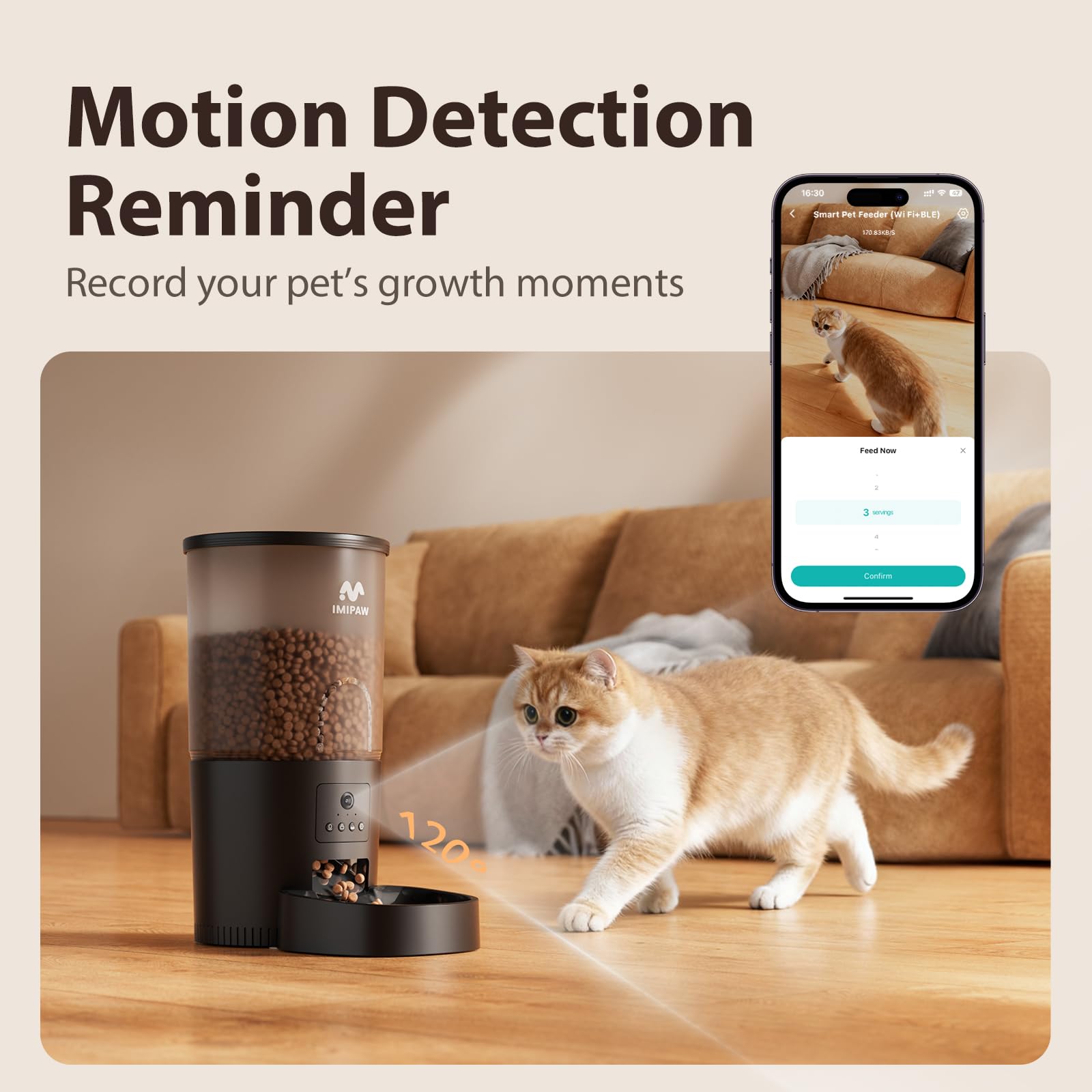 IMIPAW 5L Smart Cat Feeder with Camera Gallery Image