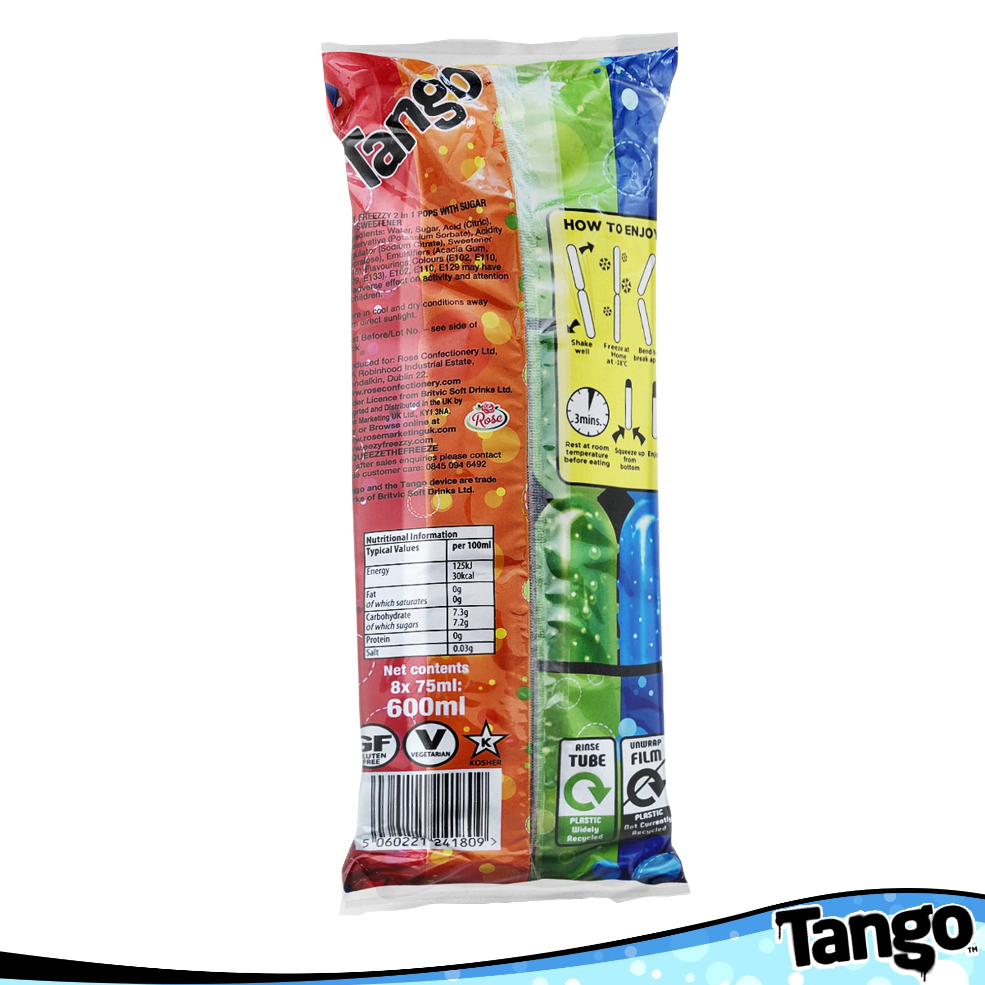 Tango 2-in-1 Fruit Flavoured Ice Cream Sticks, Freezable Apples