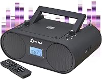 KLIM Boombox B4 Hordozható CD Lejátszó AM/FM Rádióval, Bluetooth, USB, MP3, AUX Funkcióval, Újratölthető Akkumulátorral és Távirányítóval, F 1