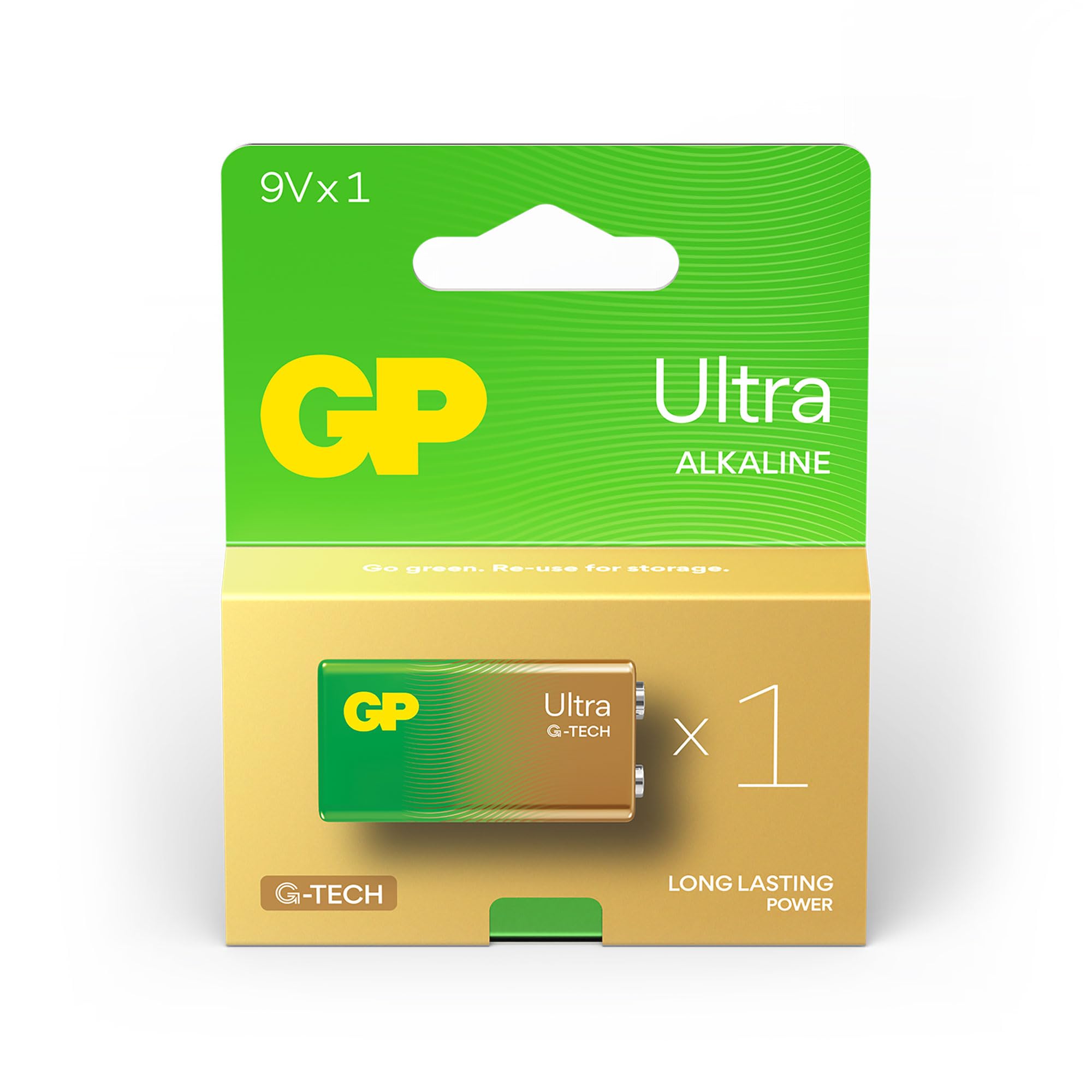 9V Battery GP Alkaline Ultra 9V Pack of 1