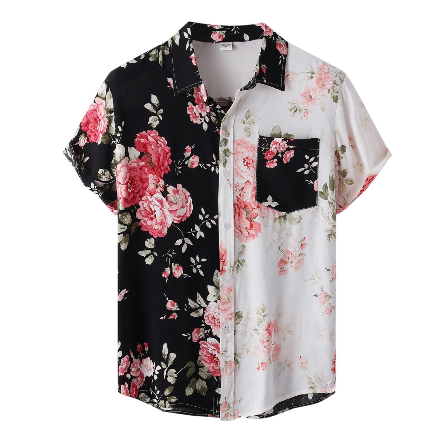 Zhiyao Camisa de lino de algodón para hombre, manga larga/manga corta, camisa informal para niños, camisa básica de lino, camiseta estampada para playa, informal, hawaiana