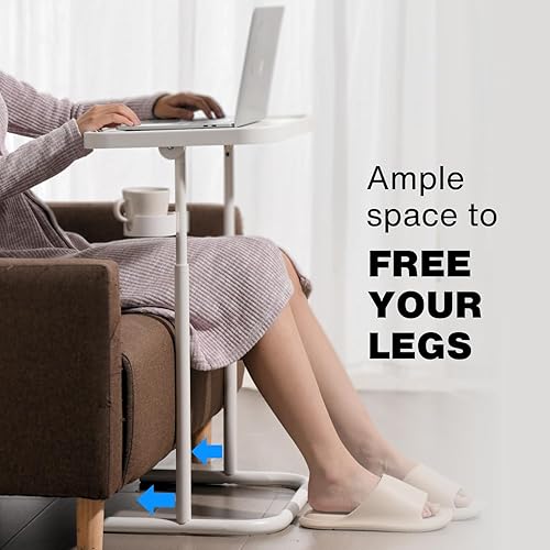 Miniatura 7 de Keepo Soporte para laptop, soporte plegable para laptop, escritorio portátil con soporte para tazas, escritorio de regazo para almacenamiento de