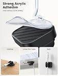 5Pack Cable Spring Holder Clips, Organisateur de cordon pour le bureau - Lamicall Clip à cordon réglable, Organisateur de porte-fils, Téléphone USB Chargeur Cable Holder, Gestion de fil pour le bureau mural de voiture, Mom Gift