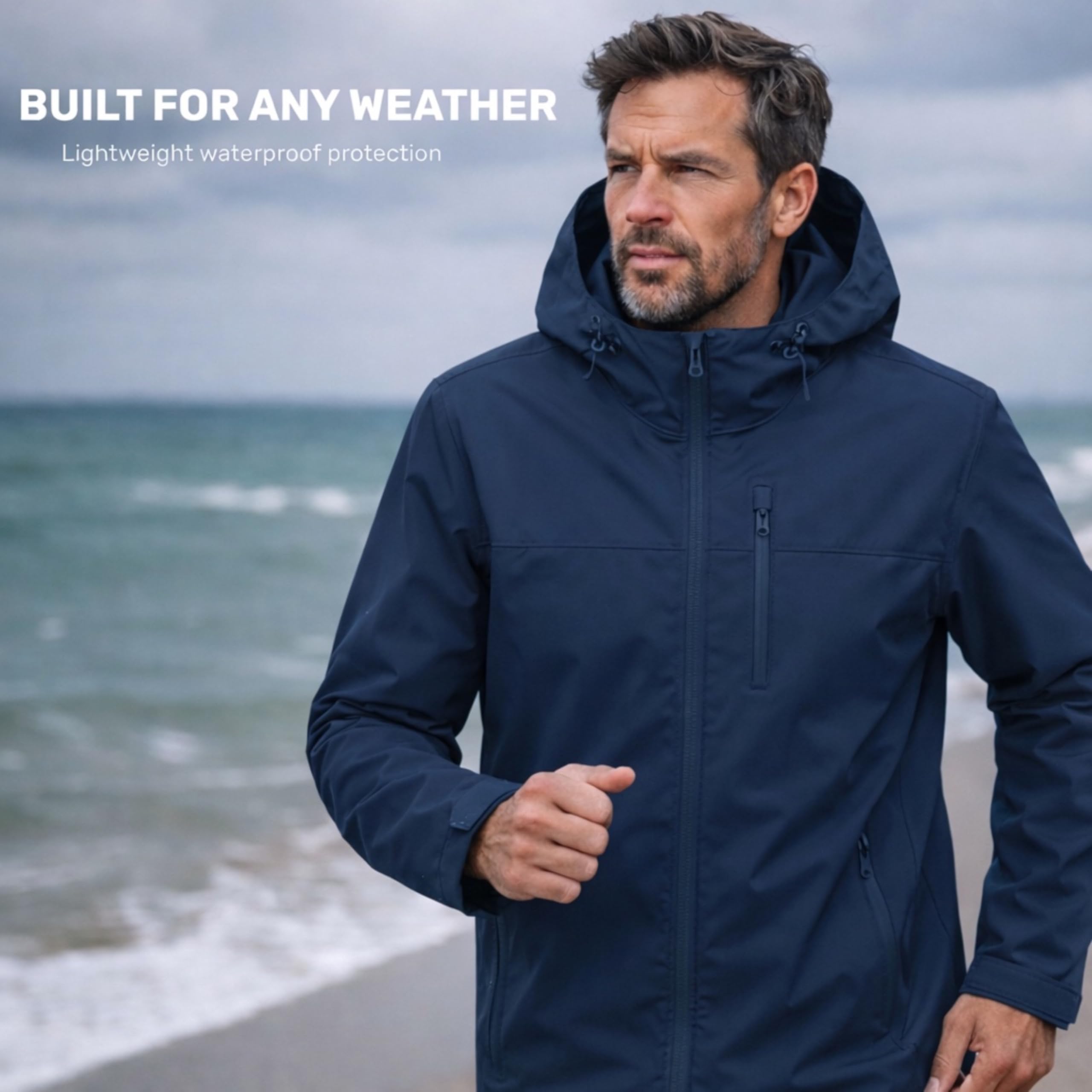 The ScotchMan Regenjacke Herren Wasserdicht Outdoor – Ultraleicht Packbare Winddichte Jacke mit Kapuze – Übergangsjacke für Wandern, Fahrrad & Alltag – Unisex