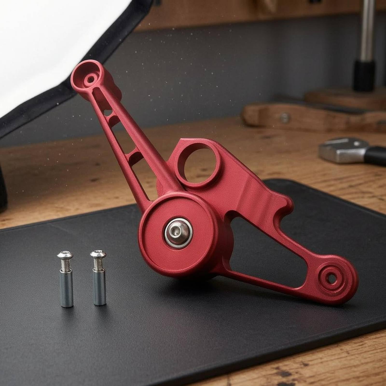 Almencla Tensionador de Cadena de Bicicleta Herramienta Ajustador Montaje Bicicleta Plegable Aluminio Construcción Ligera Adecuado para Recorridos Taller de